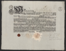 Świadectwo ukończenia praktyki wydane przez Cech Garbarzy (białosk&oacute;rnik&oacute;w) w Prudniku na nazwisko Franciszek Diebitsch