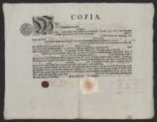 Kopia świadectwa ukończenia praktyki wydana przez Cech Garbarzy /białosk&oacute;rnik&oacute;w/ w Prudniku na nazwisko Franciszek Diebitsch