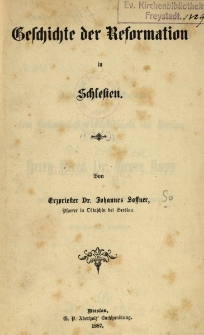 Geschichte der Reformation in Schlesien