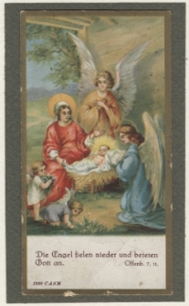Die Angel fielen nieder und beteten Gott an. Offenb. 7, 11