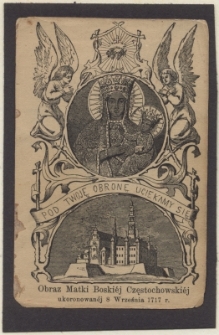 Obraz Matki Boskiej Częstochowskiej ukoronowanej 8 Września 1717 r.