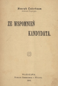 Ze wspomnień kandydata