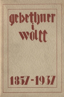 Z dziej&oacute;w firmy Gebethner i Wolff : 1857-1937