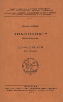 Konkordaty : studjum historyczne