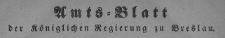 Amstblatt der K&ouml;niglichen Regierung zu Breslau 1862. St&uuml;ck 15