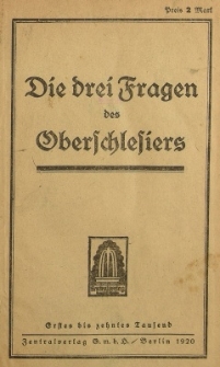 Die drei Fragen des Oberschlesiers