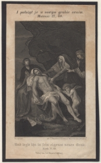 I położył je w nowym grobie swoim. Mateusz 27,60.