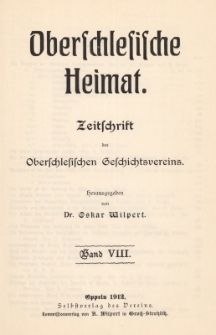 Oberschlesische Heimat : Zeitschrift des Oberschlesischen Geschichtsvereins. Bd.7, H.1-4