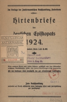 Hirtenbriefe des deutschen Episkopats 1924