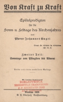 Sonntage von Pfingsten bis Advent, t.2