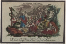 Die eherne Schlange. Hilft die erh&ouml;hte Schlang bei fe&uuml;rger Schlangen Bissen Was wird erh&ouml;htes Zamm, dein Creuz erstnu&szlig;en m&uuml;&szlig;en.