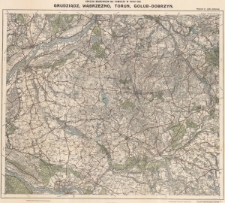 Obszar manewr&oacute;w na Pomorzu w roku 1925 : Grudziądz, Wąbrzeżno, Toruń, Gołub-Dobrzyń