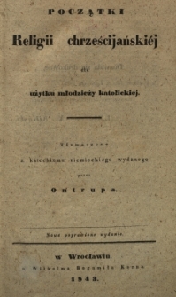 Początki religii chrześcijańskiej dla użytku młodzieży katolickiej