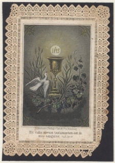 Hic calix novum testamentum est in meo sanguine.