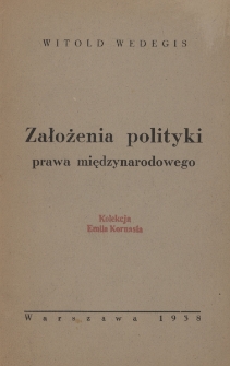 Założenia polityki prawa międzynarodowego