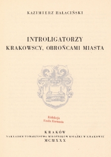 Introligatorzy krakowscy obrońcami miasta