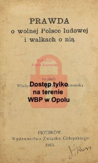 Prawda o wolnej Polsce ludowej i walkach o nią