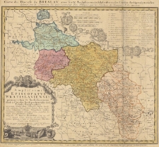 Amplissimi Episcopatvs Wratislaviensis primum in suos IV Archidiaconatus deinde in Circulos Archipresbyteriales divisi Tabula Geographica : ad normam Catalogi almae Dioeceseos Silesiae iterato editi adornata, repraesentans singulas hujus Episcopatus Collegiatas, Abbatias, Praeposituras, Curatias, familiasque religiosas utriusque sexus, secundum diversa, quae profitentur, instituta dirigente Dno Ignatio Felbigero, Can. reg. ord. S. August. Congr. Lateran. ad D.V. Sagani fideliter designata et edita ab Homannianis Heredibus