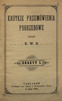 Kr&oacute;tkie przem&oacute;wienia pogrzebowe
