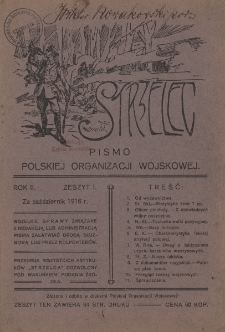 Strzelec : miesięcznik, pismo polskich związk&oacute;w strzeleckich, R. 2, Z. 1