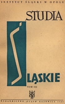 Studia Śląskie. Seria Nowa. T.3