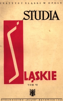 Studia Śląskie. Seria Nowa. T.6