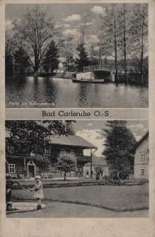 Bad Carlsruhe O.-S. : Partie am Helenenteich, Schweizerhaus
