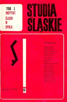 Studia Śląskie. Seria Nowa. T.50