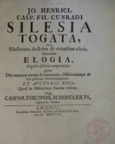 Silesia Togata sive Silesiorum doctrina