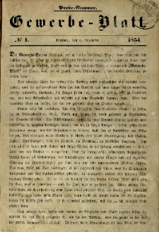 Breslauer Gewerbe - Blatt, 1854, 1855