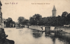 Oppeln : Partie am M&uuml;hlgraben mit Schleuse
