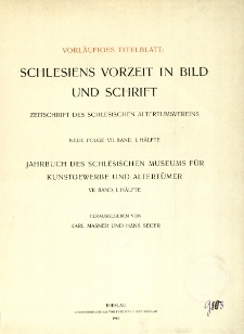 Zeitschrift des Vereins f&uuml;r das Museum Schlesischer Altert&uuml;mer, 1916