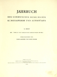 Zeitschrift des Vereins f&uuml;r das Museum Schlesischer Altert&uuml;mer, 1933