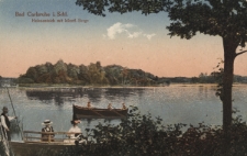 Gruss aus Bad Carlsruhe i. Schl. : Helenenteich mit künstl. Berge