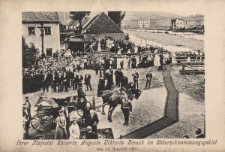 Ihrer Majest&auml;t Kaiserin Auguste Viktoria Besuch im Ueberschwemmungsgebiet den 10. August 1903