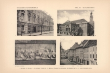 Tafel 164 Neuklassicismus : Glogau Ev. Schule ; Glogau Theater ; Breslau Tauentziendenkmal Nordwestseite ; Greiffenberg Ring