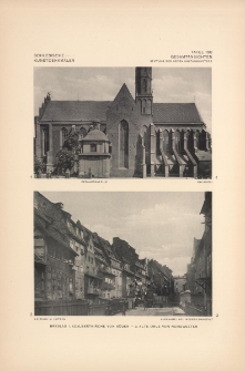 Tafel 168 Gesamtansichten : Breslau Adalbertkirche von S&uuml;den (Ceslauskapelle, Sacristei) ; Alte Ohle von Nordwesten