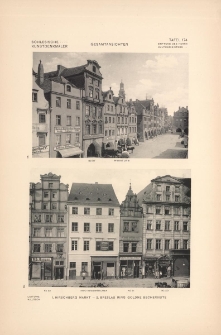 Tafel 174 Gesamtansichten : Hirschberg Markt ; Breslau Ring Goldne Becherseite