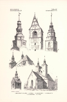 Tafel 187 Gesamtansichten : Bernstadt Schloss ; Cosel ; Leobsch&uuml;tz ; Himmelwitz ; Rohnstock ; Stolz