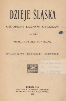 Dzieje Śląska : ozdobione licznymi obrazkami