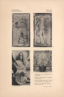 Tafel 232 Bildnisse : Christoph von Warnsdorf in Tauchritz ; Joachim Sigismund von Ziegler in Radmeritz ; Johann Georg von Wolff in der Elisabeth Kirche zu Breslau ; Walter von Tschirnhaus in Kieslingswalde
