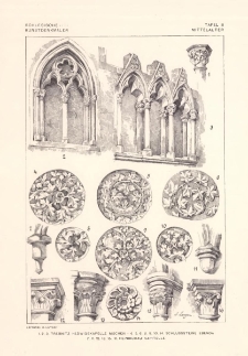 Tafel 8 Mittelalter : Trebnitz Hedwigsk Apelle Nischen, Schlu&szlig;steine ebenda ; Heinrichau Kapitelle