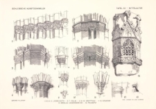 Tafel 23 Mittelalter : Leobsch&uuml;tz ; Ohlau ; Grottkau ; B&ouml;sdorf ; Breslau Aegidienkirche ; Polsnitz