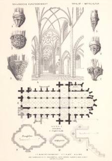 Tafel 27 Mittelalter : Striegau K. Pfarrkirche ; Nieder-Hannsdorf ; Glatz ; L&uuml;ben