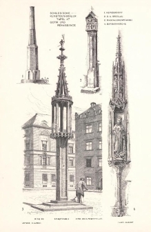 Tafel 47 Gotik Und Renaissance: Heinzendorf ; Breslau: Magdalenenpfarrei, Staupsaule, Barbarakirche