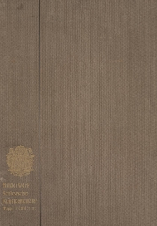 Bilderwerk schlesischer Kunstdenkm&auml;ler : Inhaltsverzeichnis der Mappe II. Mittelalter