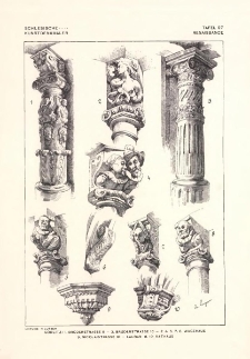 Tafel 97 Renaissance : G&ouml;rlitz: Br&uuml;derstrasse 8, Br&uuml;derstrasse 10, Wagehaus, Nicolaistrasse 10 ; Lauban: Rathaus