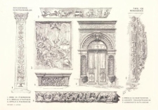 Tafel 102 Renaissance : Brieg Ev. Pfarrkirche ; Breslau Stadthaus ; Oppeln K. Pfarrkirche ; Breslau Elisabethkirche ; Liegnitz Frauenstrasse 23 ; Leobschütz Kath. Kirche