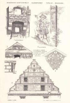Tafel 103 Renaissance : Schweinhaus ; Bolkoburg ; Kauder K. Kirche ; Grafenort Schloss ; Brieg Ev. Kirche ; Pohlwitz Schloss
