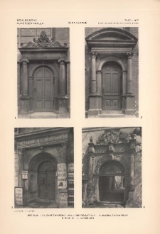 Tafel 107 Renaissance : Breslau: Elisabethkirche Wallenbergkapelle, Magdalenenklrche, Ring 12 ; Kynsburg